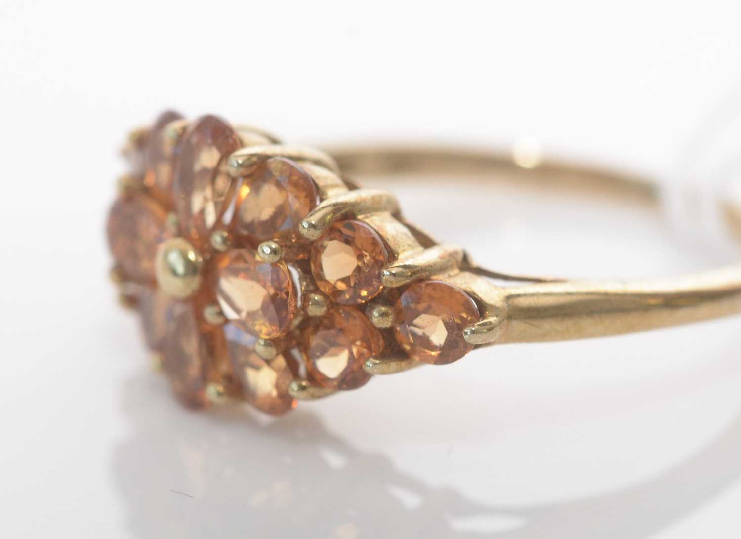 A Spessartite garnet cluster ring. - Bild 3 aus 6