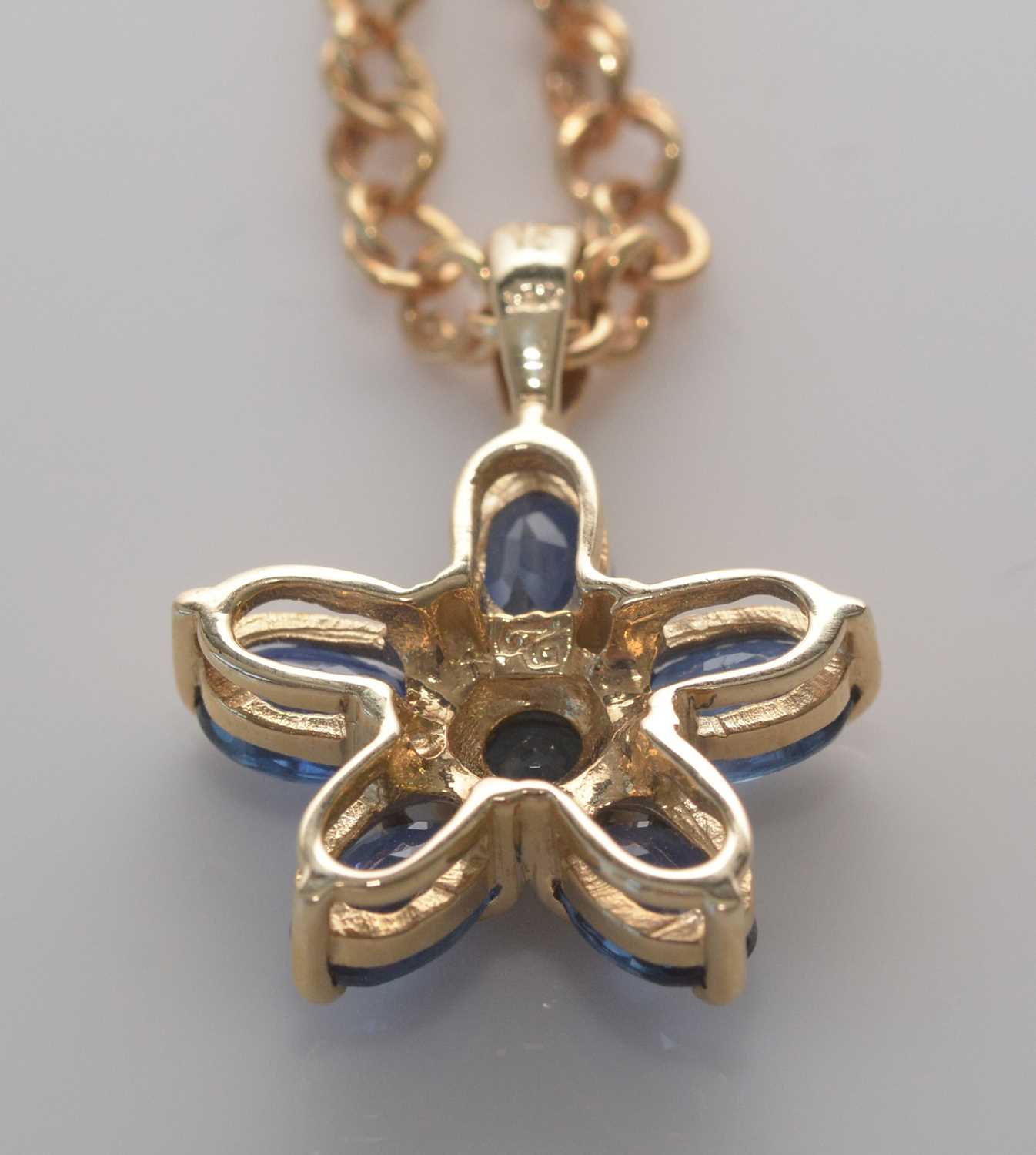 Kanchanaburi sapphire pendant. - Bild 3 aus 5