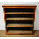 A 20th Century mahogany open bookcase