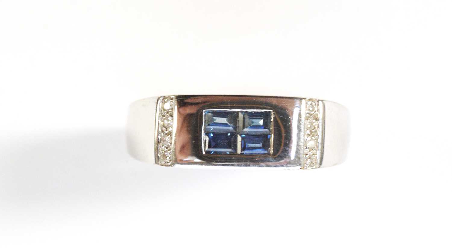 A sapphire and diamond ring