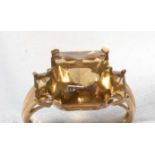 A citrine ring.