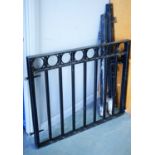 Black cast iron gate.