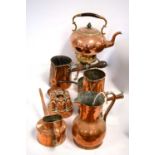 Victorian copper and brassware.