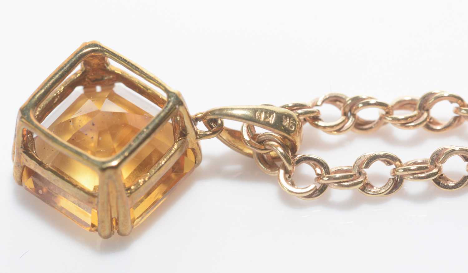 A citrine pendant. - Bild 2 aus 4