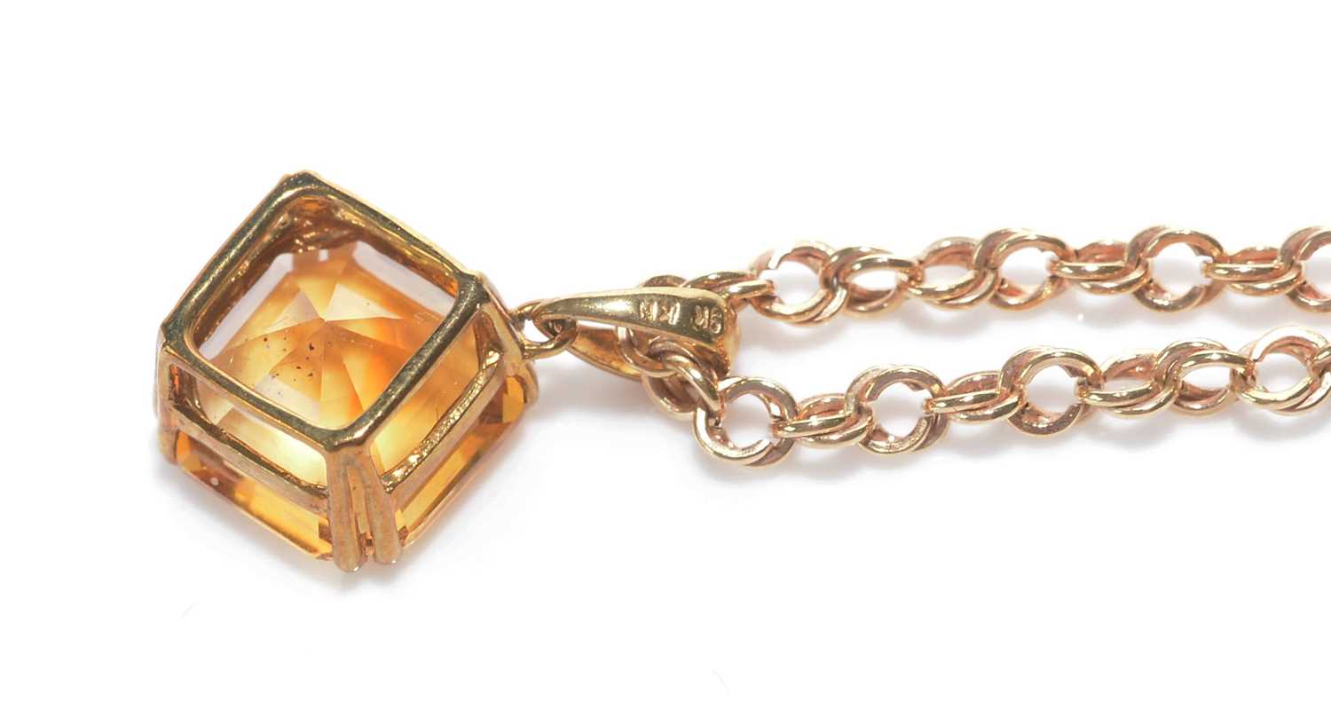 A citrine pendant. - Bild 4 aus 4