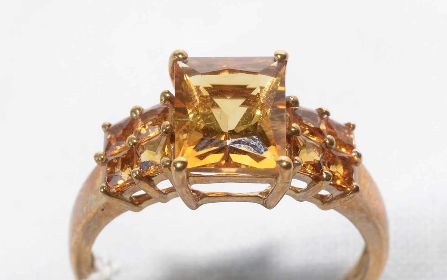 A citrine ring.