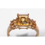 A citrine ring.