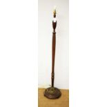 A 20th Century mahogany standard lamp