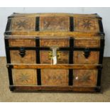 A 20th Century leather and iron bound trunk