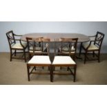 Seven piece mahogany dining room suite