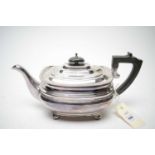 20th century silver tea pot.