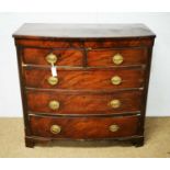 A Regency mahogany bowfront chest of drawers.