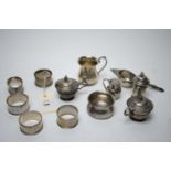 A selection of silver items