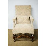 A 20th Century Gainsborough style walnut armchair