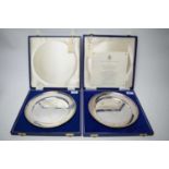 Two Royal commemorative silver dishes