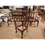 A set of eight George III style dining chairs