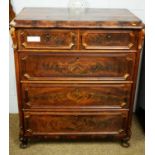 A 19th Century mahogany Biedermeier style chest of drawers