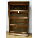 A Early 20th C Oak globe Wernicke stacking bookcase