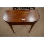 A 19th Century mahogany and ebony lined card table