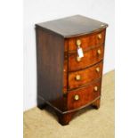 20th C mahogany bowfront chest