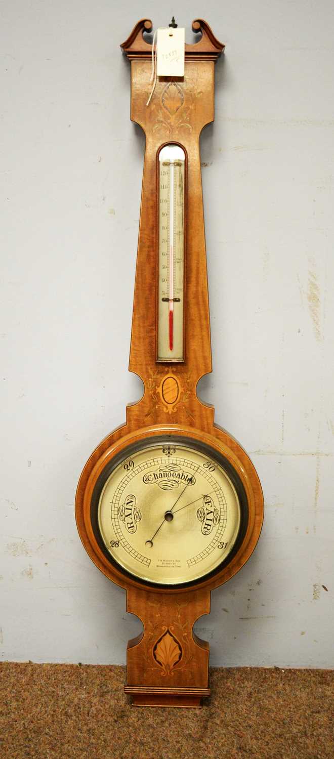 An early 20th Century mahogany barometer