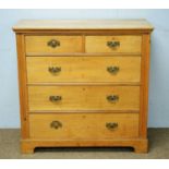 A 19th Century beech chest of drawers
