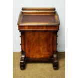 A Victorian walnut Davenport