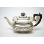 A silver teapot