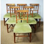 Set of six 19th C dining chairs.