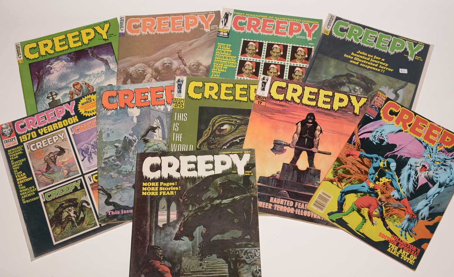 Creepy Magazine by warren, and Creepy Yearbook 1970.