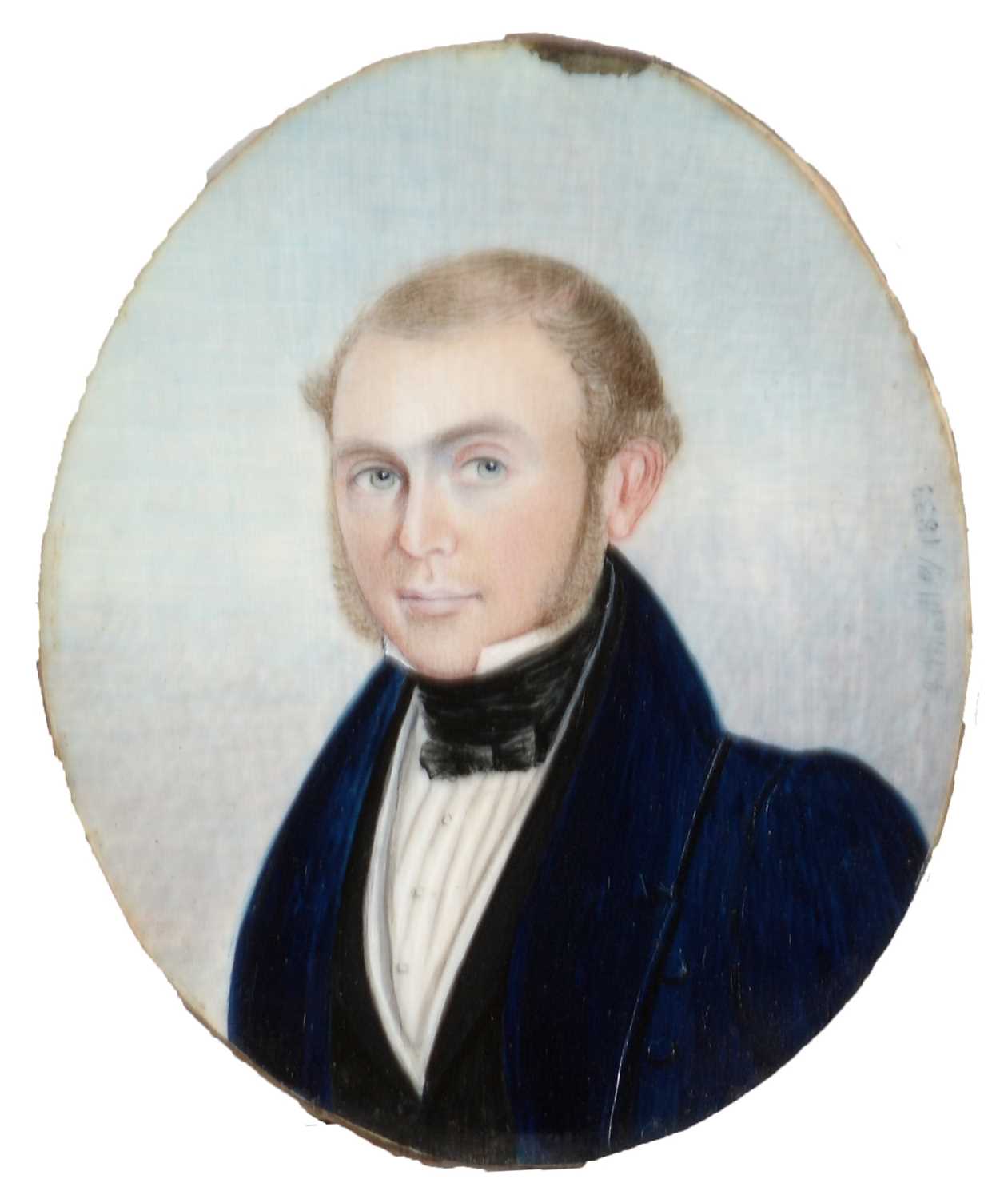 B* Woodley - portrait miniature - Image 2 of 4