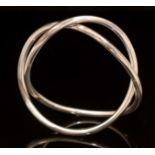 Hans Hansen for Georg Jensen: sterling silver infinity bangle,