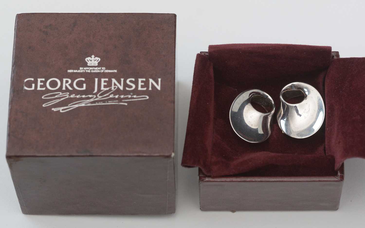 Vivianna Torun Bülow-Hübe for Georg Jensen: sterling silver earrings - Image 3 of 5