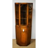 20th C oak corner cabinet. / 20th Century Stag walnut side cabinet.