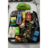 Selection of model vehicles including Corgi, Dinky and Britains