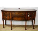 Early 20th C George III style mahogany sideboard.