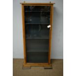 20th C oak display cabinet.