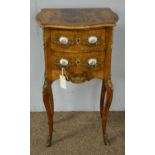 Early 20th C walnut side cabinet.