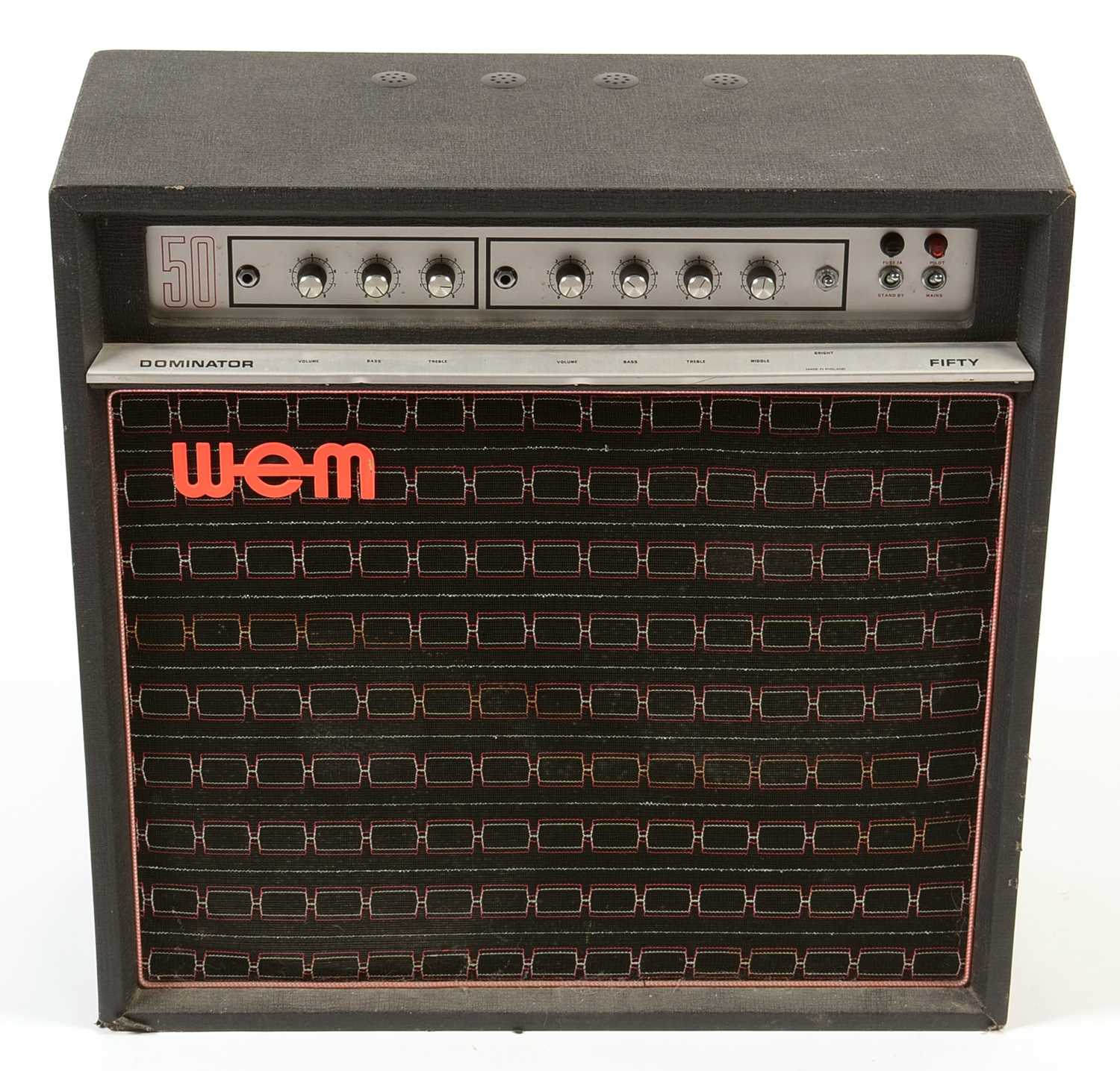 A Watkin Dominator 50 guitar amplifier.