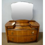 Art Deco style walnut veneered dressing table.