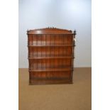 Early 20th C oak open bookshelf.