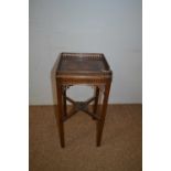 Late 19th C mahogany kettle stand.