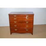 19th C mahogany secretaire chest.