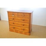 19th C walnut chest of drawers.