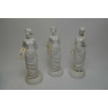 Three Victorian figures of ladies