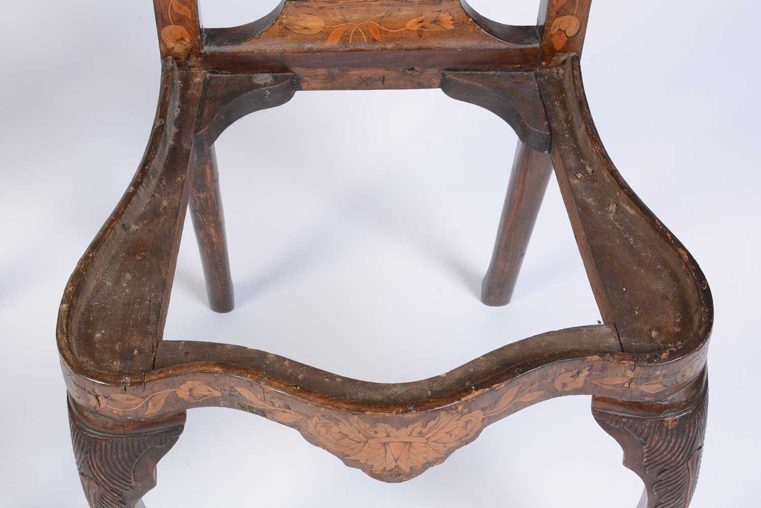 A pair of 18th Century Dutch marquetry dining chairs - Image 16 of 16