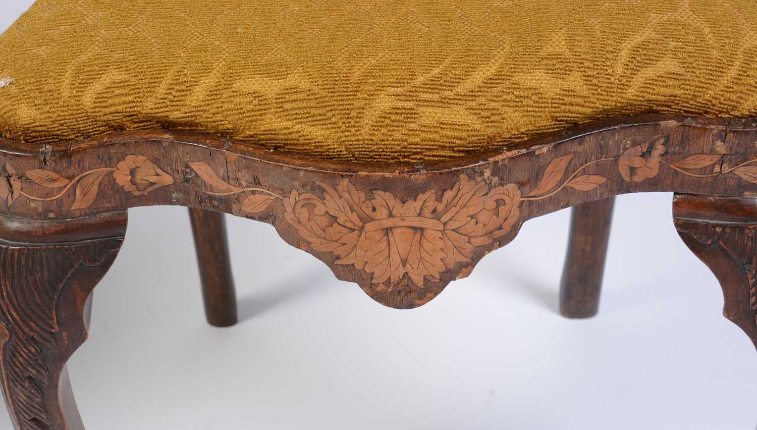 A pair of 18th Century Dutch marquetry dining chairs - Image 9 of 16