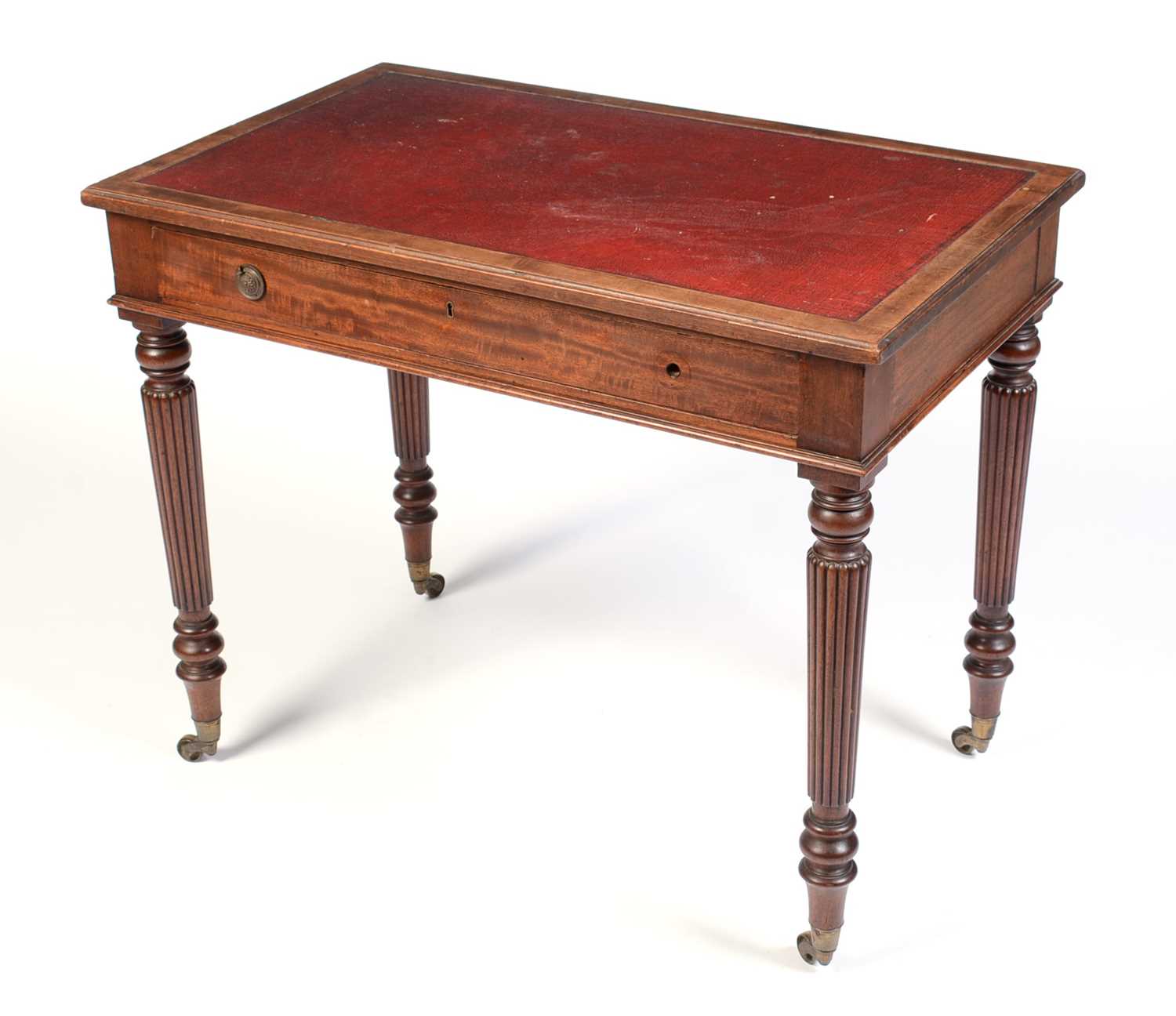 William IV mahogany writing desk stamped Gillow