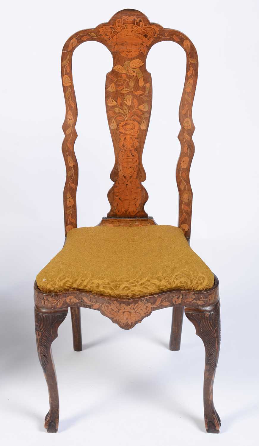 A pair of 18th Century Dutch marquetry dining chairs - Image 4 of 16