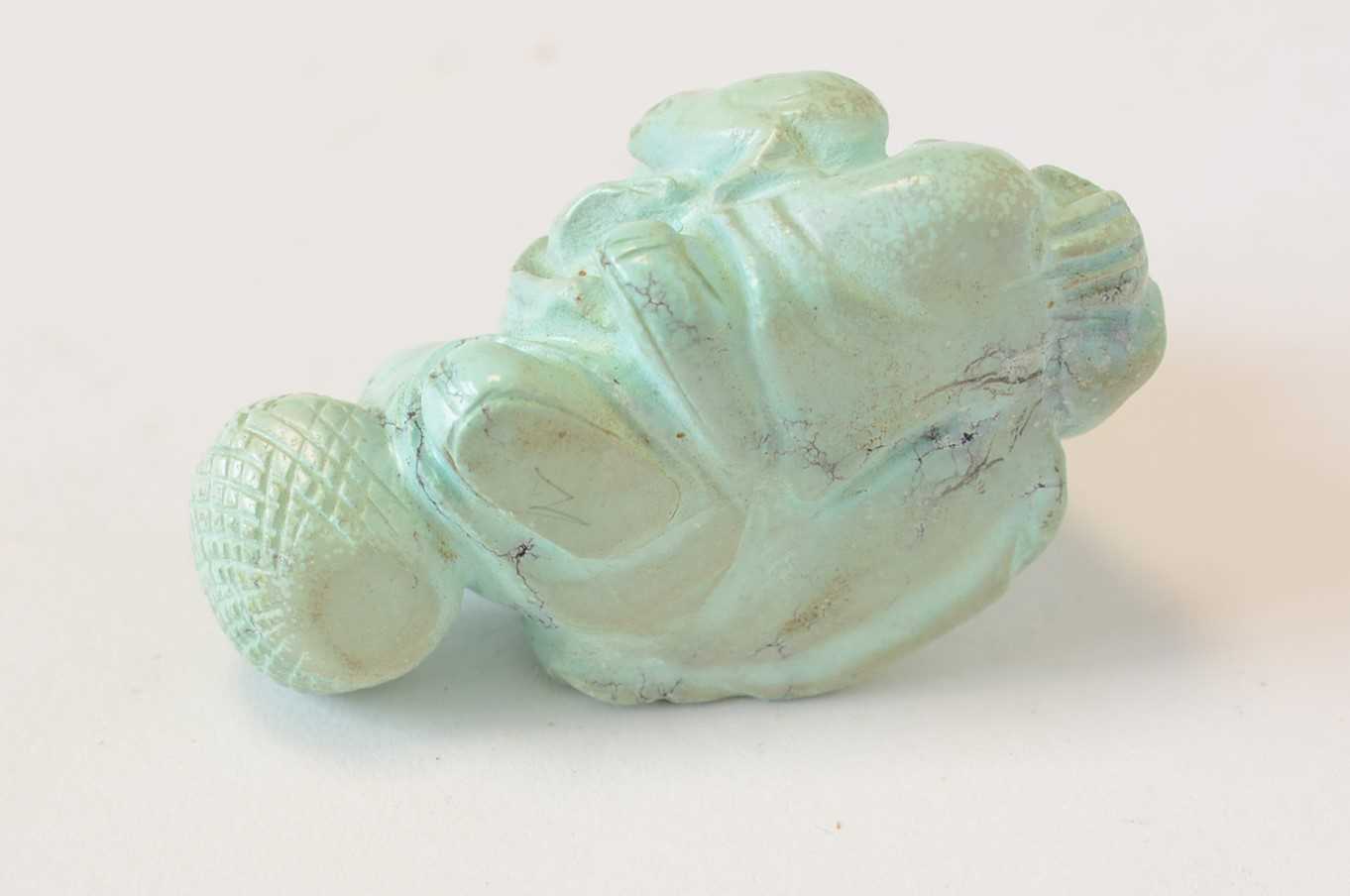 Chinese turquoise figure; jadeite pendant, hardstone cup - Image 11 of 27